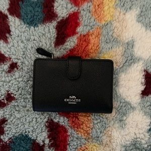 Small black Coach wallet